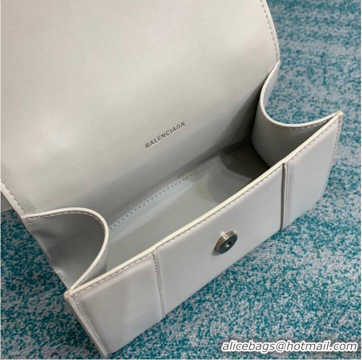 Good Quality Balenciaga HOURGLASS SMALL TOP HANDLE BAG B108895C white