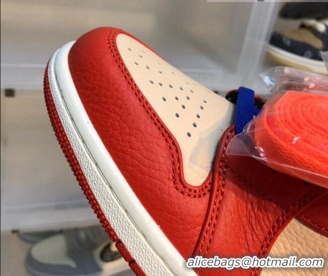 Discount Nike Air Jordan AJ1 Mid-top Sneakers Red/Beige 112364