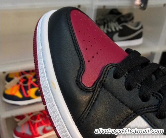 Perfect Nike Air Jordan AJ1 Mid-top Sneakers Black/Red 112368