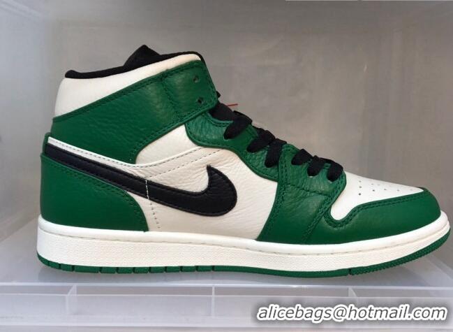 Best Price Nike Air Jordan AJ1 Mid-top Sneakers Green/White 112366