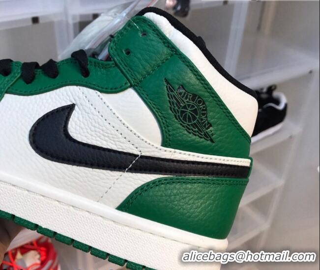 Best Price Nike Air Jordan AJ1 Mid-top Sneakers Green/White 112366