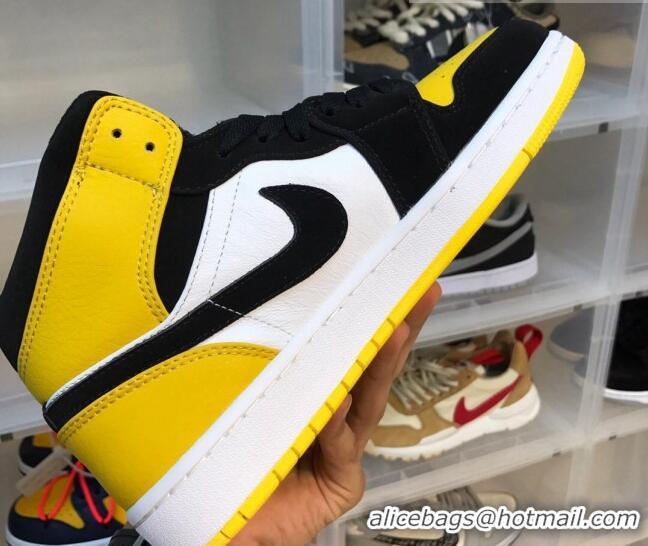 Low Cost Nike Air Jordan AJ1 Mid-top Sneakers Yellow/Black 112370