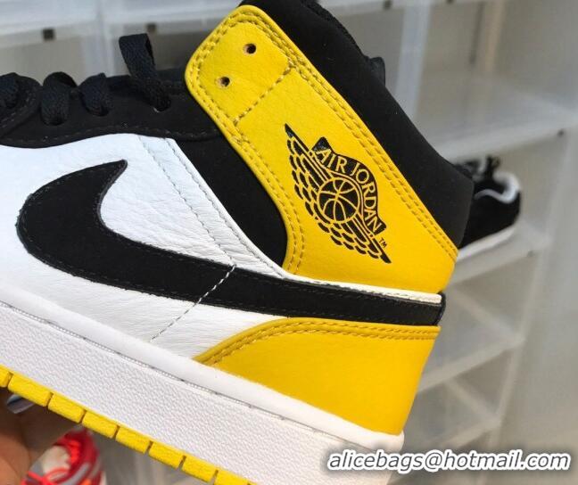 Low Cost Nike Air Jordan AJ1 Mid-top Sneakers Yellow/Black 112370