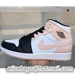 Hot Style Nike Air Jordan AJ1 Mid-top Sneakers Pink/Black 112377