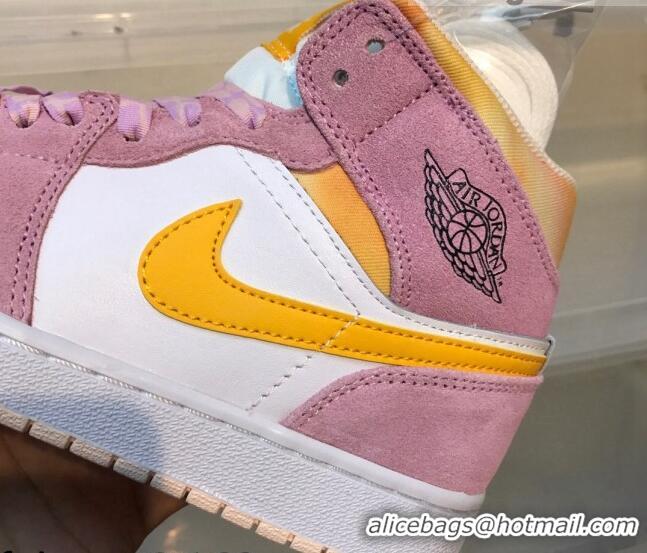 Sumptuous Nike Air Jordan AJ1 Mid-top Sneakers Pink 112378