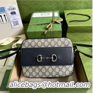 Luxurious Grade Gucci Horsebit 1955 small bag 645454 blue