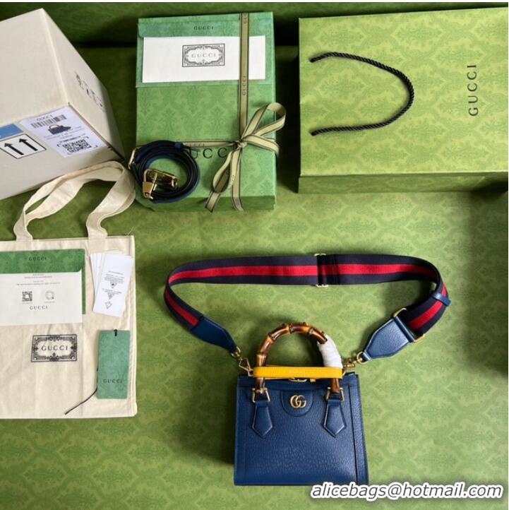 Buy Discount Gucci Diana mini tote bag 702732 Royal blue