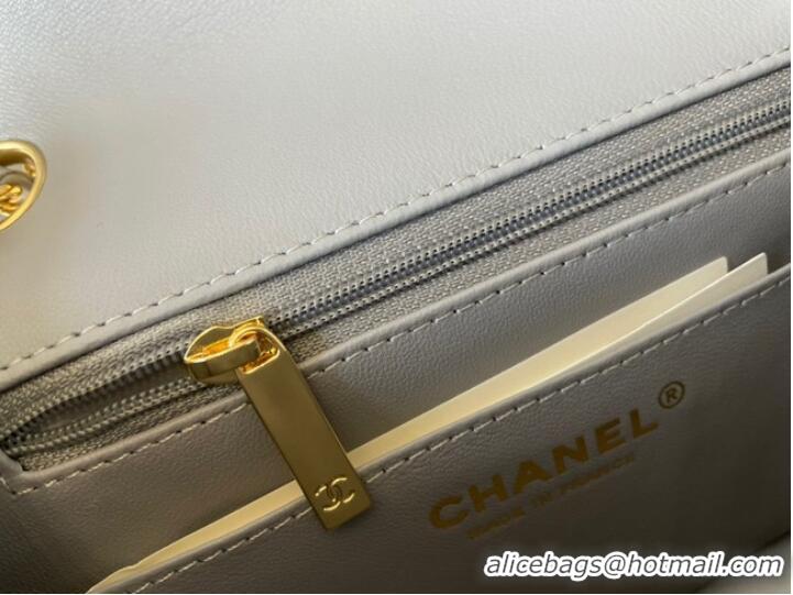 Luxury Discount Chanel MINI Flap Bag Original Sheepskin Leather 1115 gray