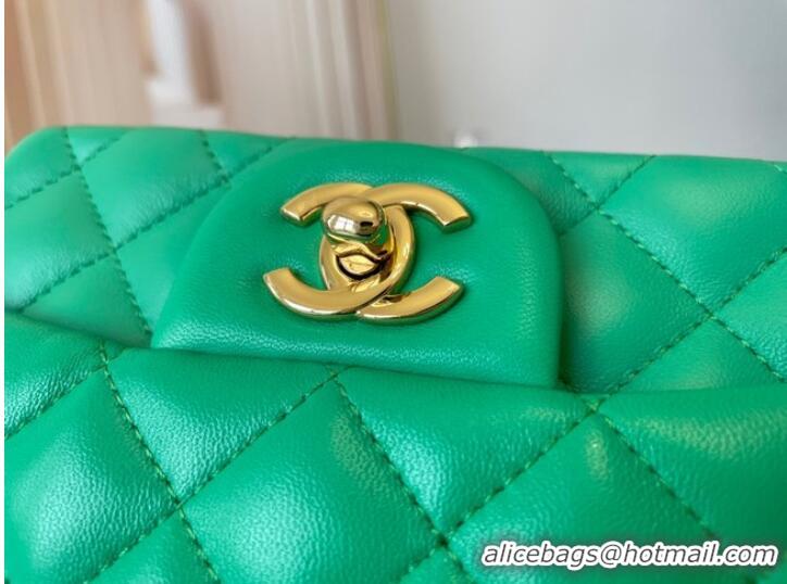 Top Grade Chanel MINI Flap Bag Original Sheepskin Leather 1115 green