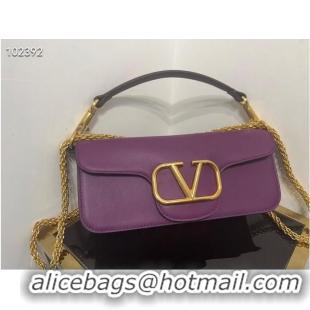 Market Sells VALENTINO GARAVANI Loco Calf leather bag 2B0K30 purple