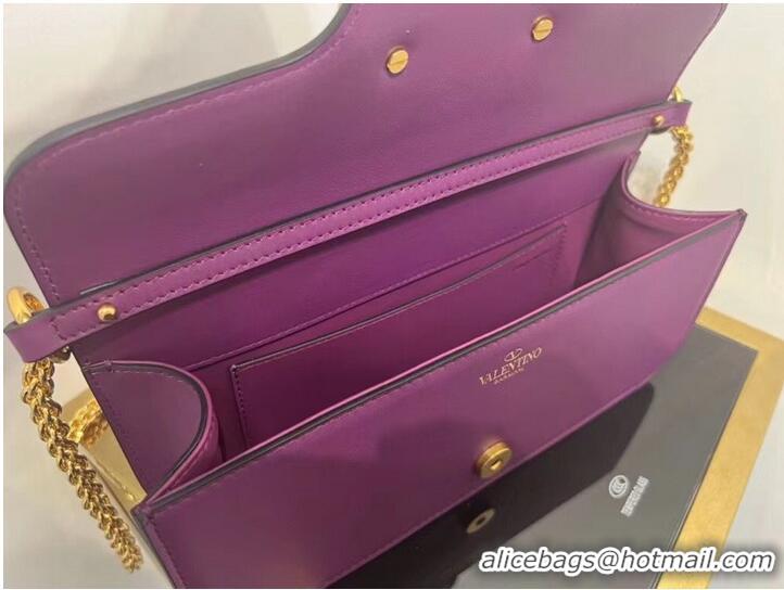 Market Sells VALENTINO GARAVANI Loco Calf leather bag 2B0K30 purple