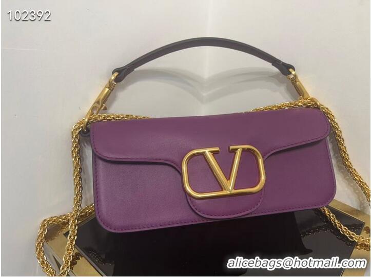 Market Sells VALENTINO GARAVANI Loco Calf leather bag 2B0K30 purple