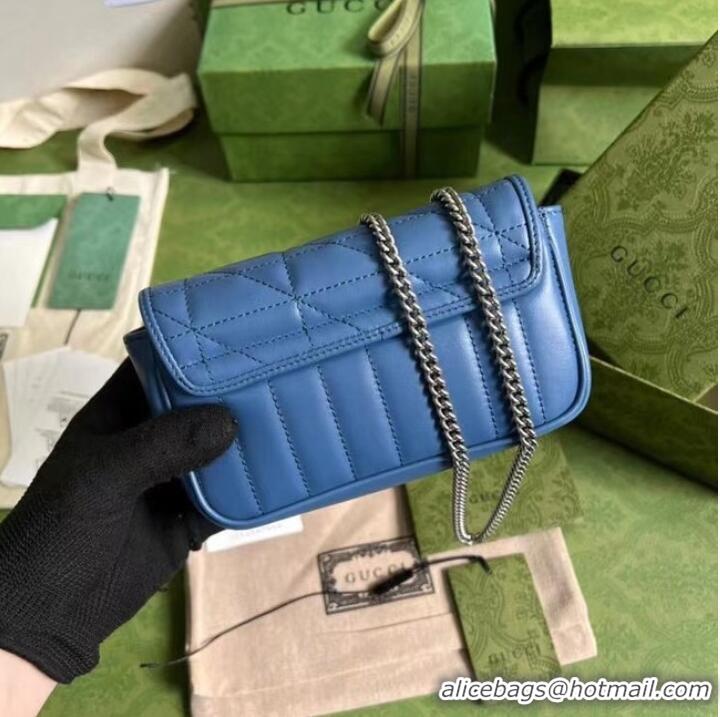 Buy Promotional Gucci GG Marmont super mini bag 476433 blue