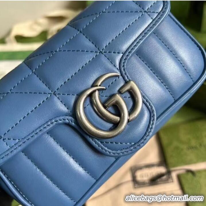 Buy Promotional Gucci GG Marmont super mini bag 476433 blue