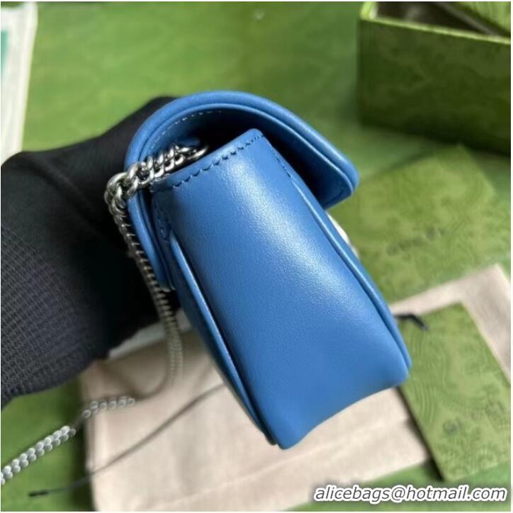 Buy Promotional Gucci GG Marmont super mini bag 476433 blue