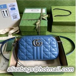 Luxury Classic Gucci matelasse shoulder bag 447632 blue