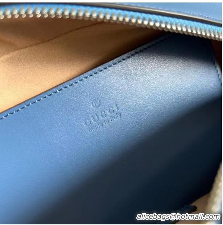 Luxury Classic Gucci matelasse shoulder bag 447632 blue