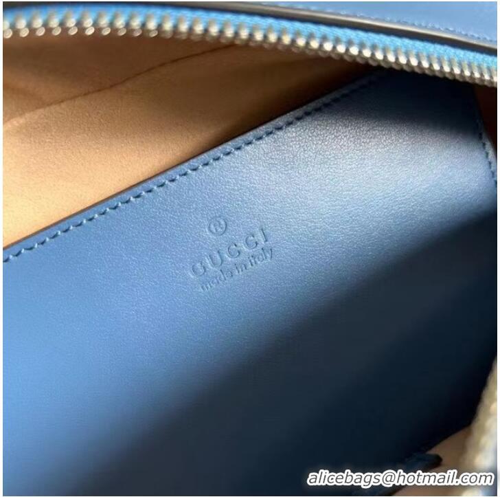 Luxury Classic Gucci matelasse shoulder bag 447632 blue