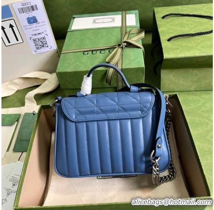 Reasonable Price Gucci GG Marmont small shoulder bag 583571 blue