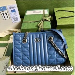 Buy Stylish Gucci small leather shoulder bag 681483 blue