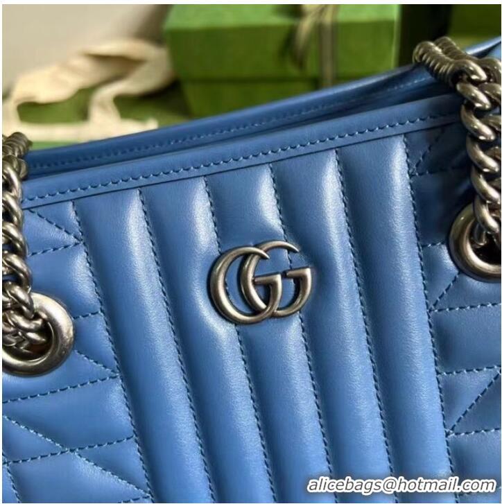 Buy Stylish Gucci small leather shoulder bag 681483 blue