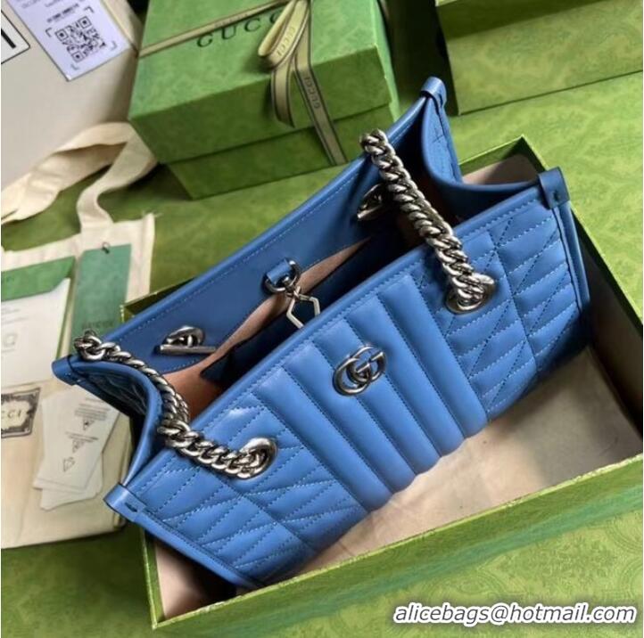 Buy Stylish Gucci small leather shoulder bag 681483 blue