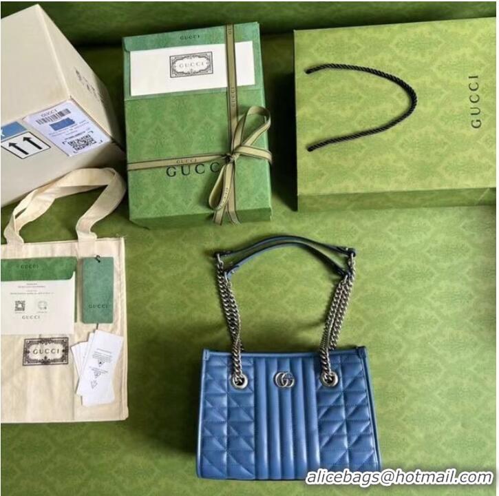 Buy Stylish Gucci small leather shoulder bag 681483 blue