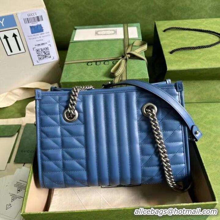 Buy Stylish Gucci small leather shoulder bag 681483 blue