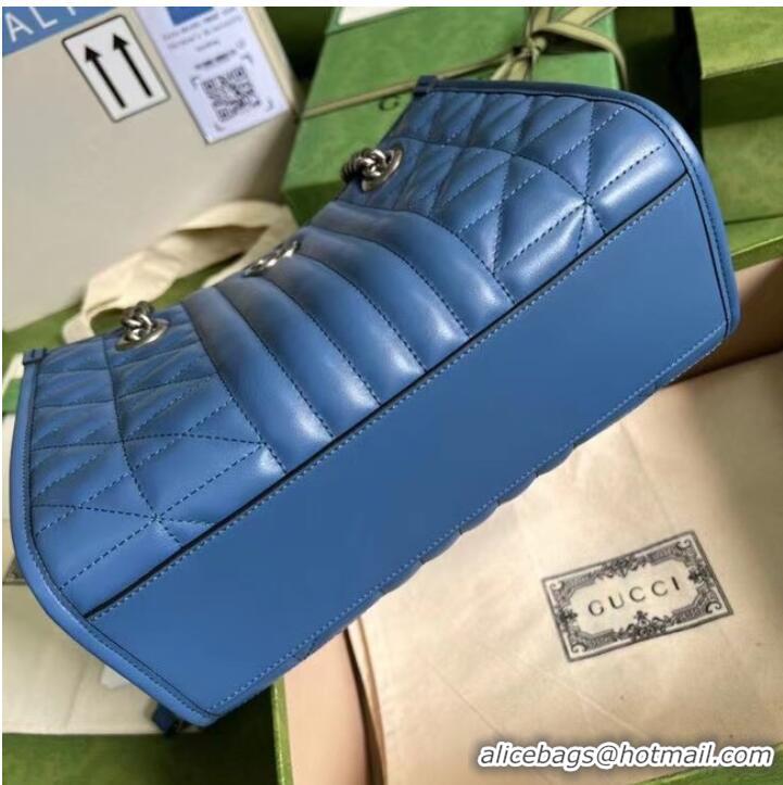 Buy Stylish Gucci small leather shoulder bag 681483 blue