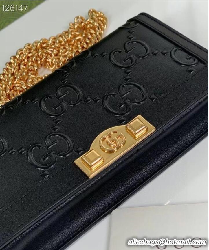 Discount Gucci GG wallet with chain 676155 black