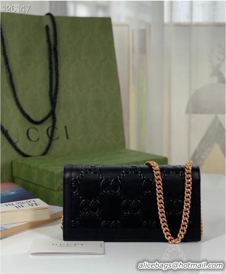 Discount Gucci GG wallet with chain 676155 black