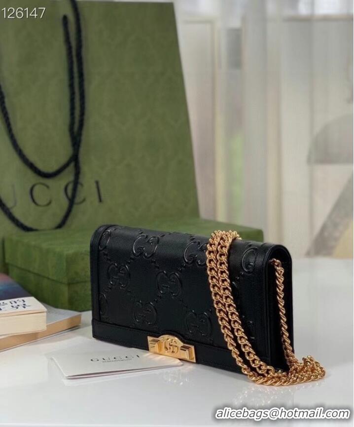 Discount Gucci GG wallet with chain 676155 black