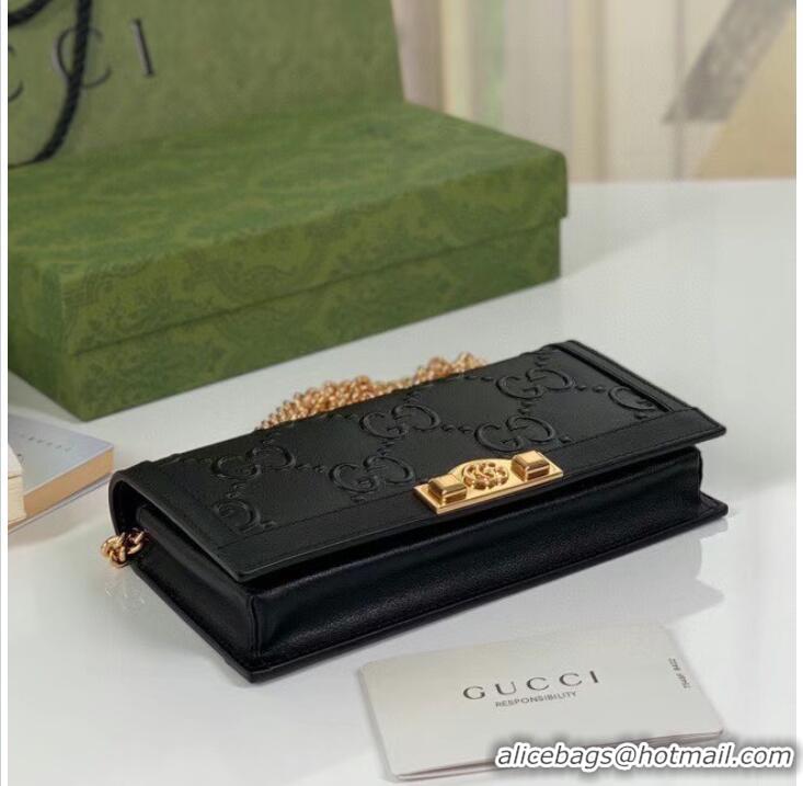 Discount Gucci GG wallet with chain 676155 black