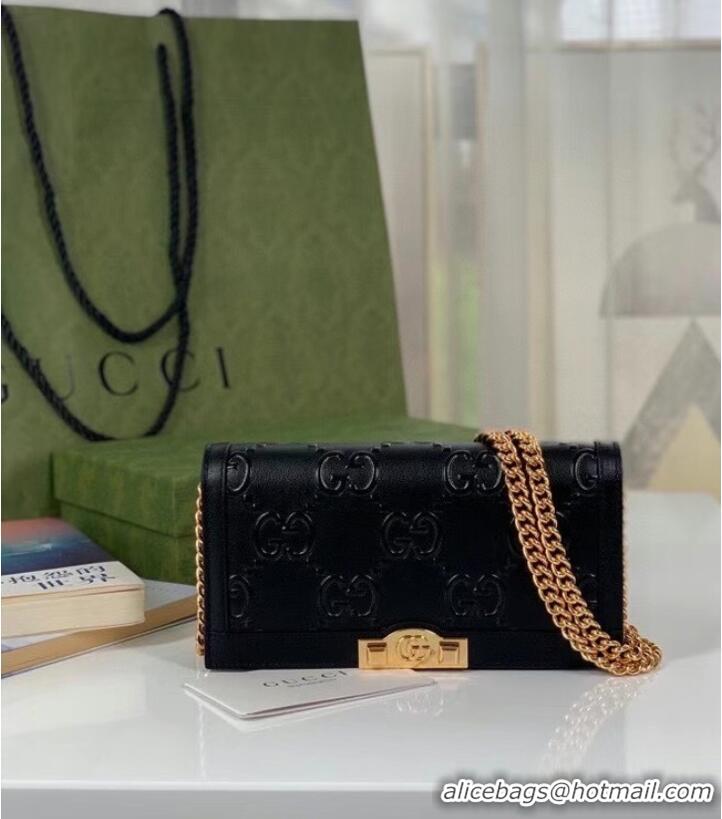 Discount Gucci GG wallet with chain 676155 black