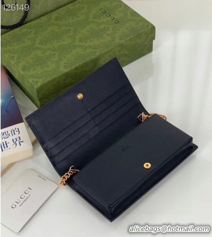 Super Quality Gucci GG wallet with chain 676155 Light blue