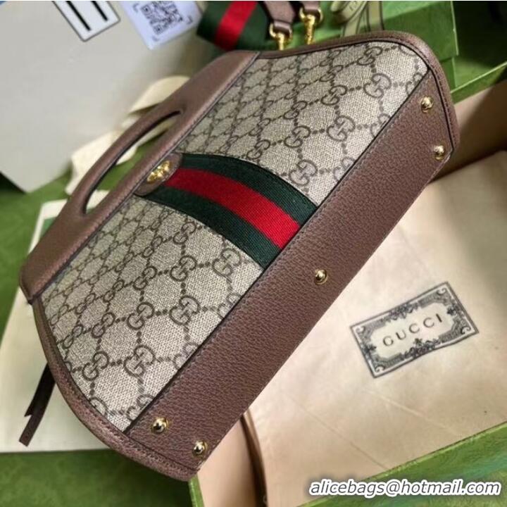 Reasonable Price Gucci Ophidia small tote with Web 693724 brown