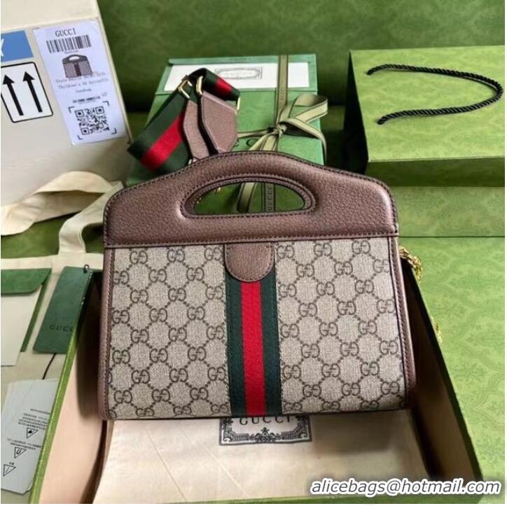 Reasonable Price Gucci Ophidia small tote with Web 693724 brown