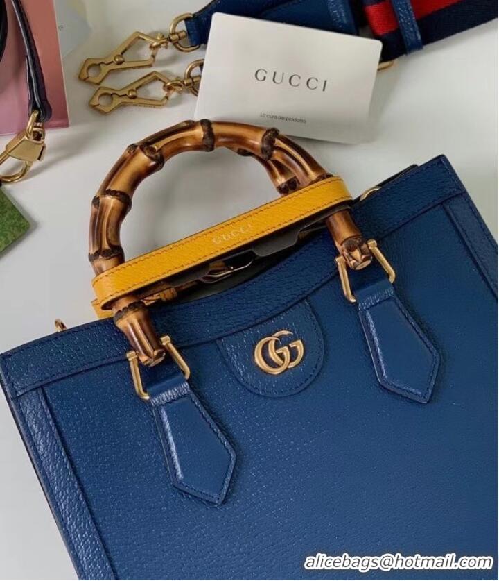 Most Popular Gucci Diana small tote bag 702721 blue