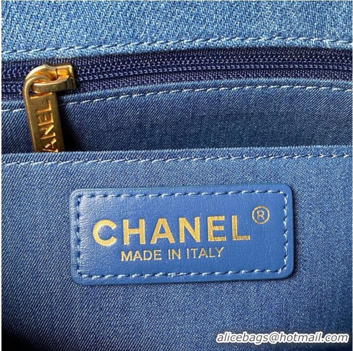 Promotional Chanel Flap denim Shoulder Bag AS1115 blue