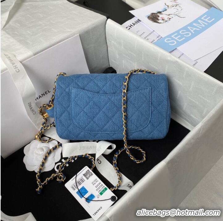 Traditional Specials Chanel Flap denim Shoulder Bag AS1116 Blue