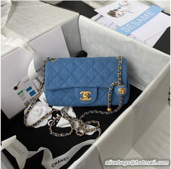 Traditional Specials Chanel Flap denim Shoulder Bag AS1116 Blue