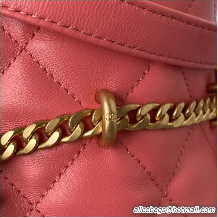 Market Sells Chanel Drawstring Bag & Gold Metal AS3116 pink