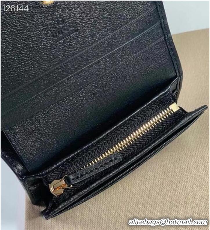 Top Quality Gucci GG card case wallet 676150 black