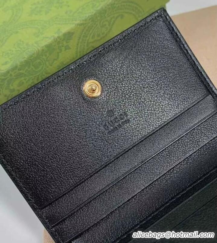 Top Quality Gucci GG card case wallet 676150 black