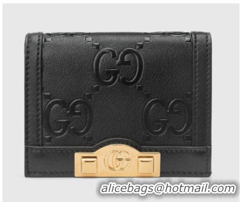 Top Quality Gucci GG card case wallet 676150 black