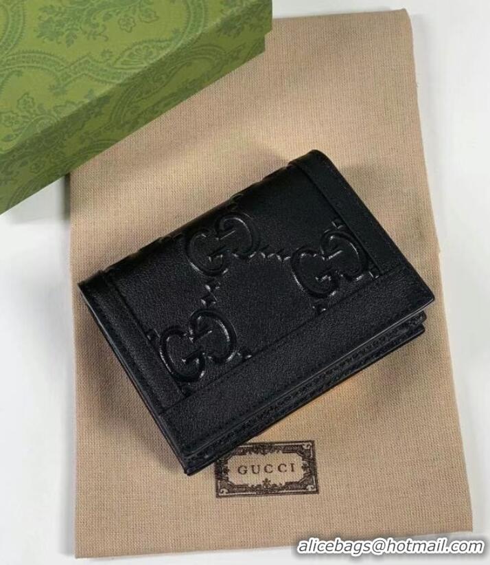 Top Quality Gucci GG card case wallet 676150 black