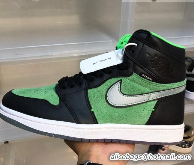 Grade Quality Nike Air Jordan AJ1 High-top Sneakers Green/Black 112385