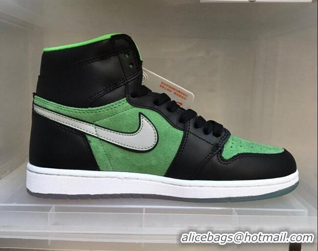 Grade Quality Nike Air Jordan AJ1 High-top Sneakers Green/Black 112385