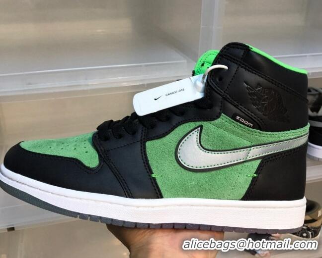 Grade Quality Nike Air Jordan AJ1 High-top Sneakers Green/Black 112385