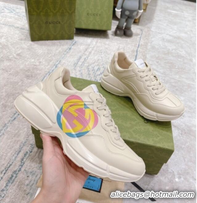 Cheaps Gucci Rhyton Heart Sneakers White 032550